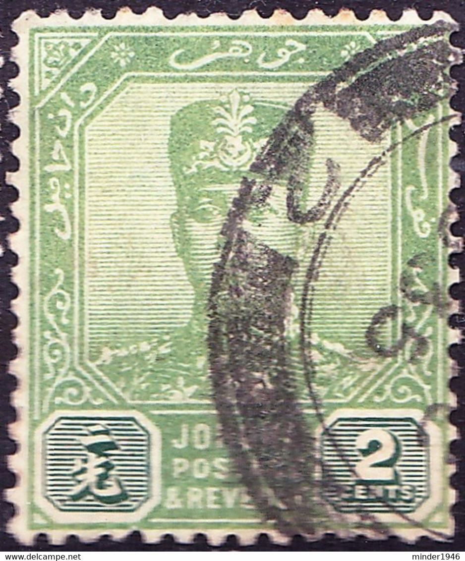 MALAYA JOHORE 1925 2 Cents Green SG105 FU - Johore