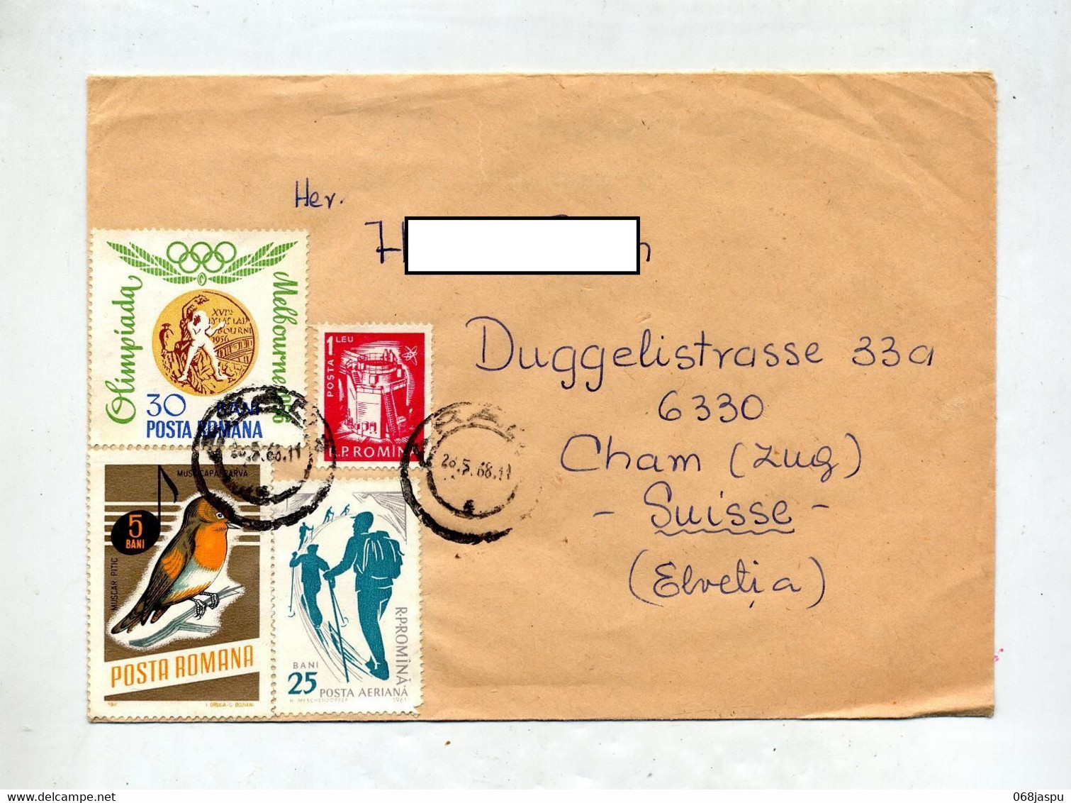 Lettre  Cachet Arao Sur Oiseau Sport - Maschinenstempel (EMA)