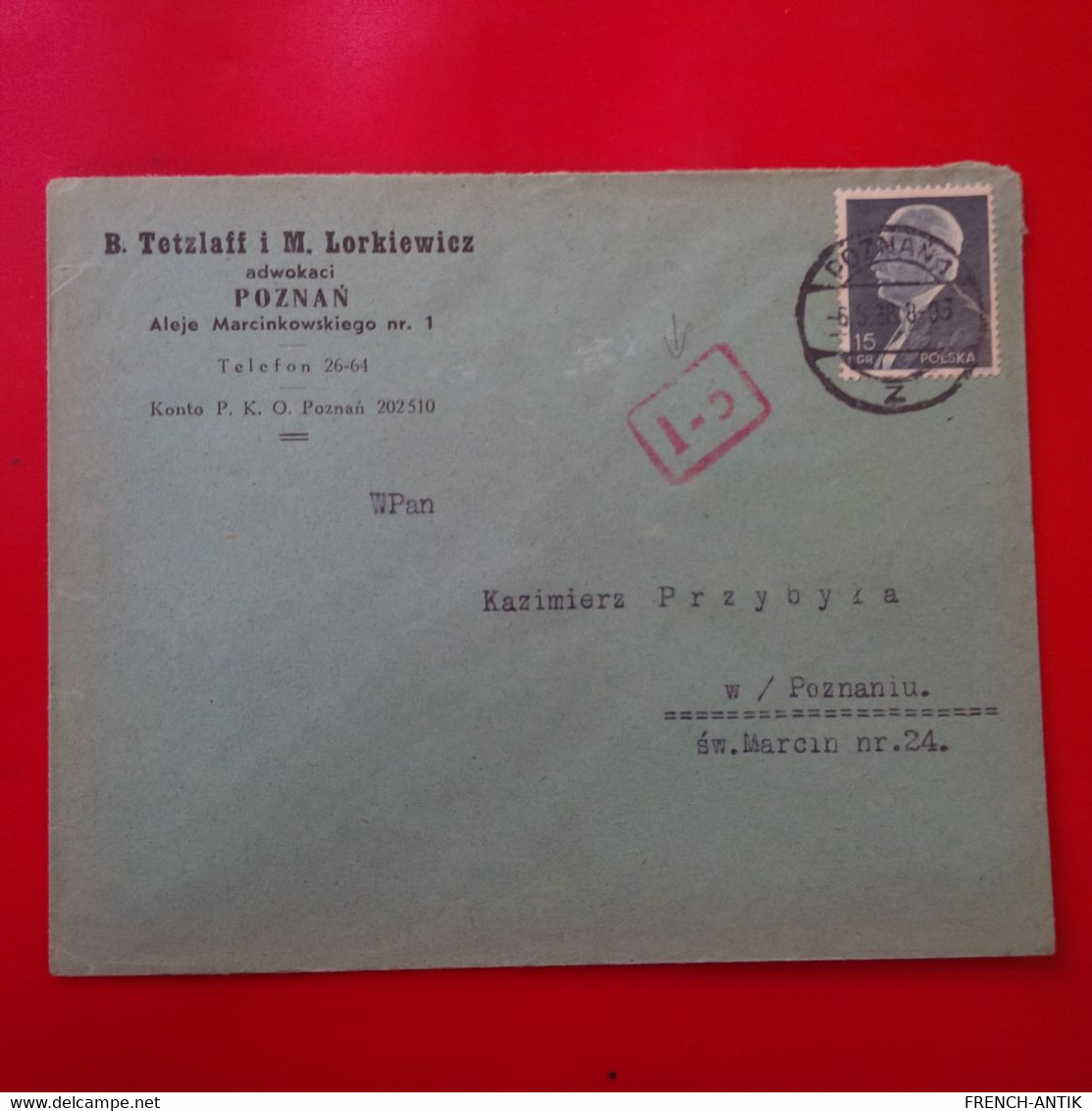 LETTRE POZNAN 1938 - Storia Postale