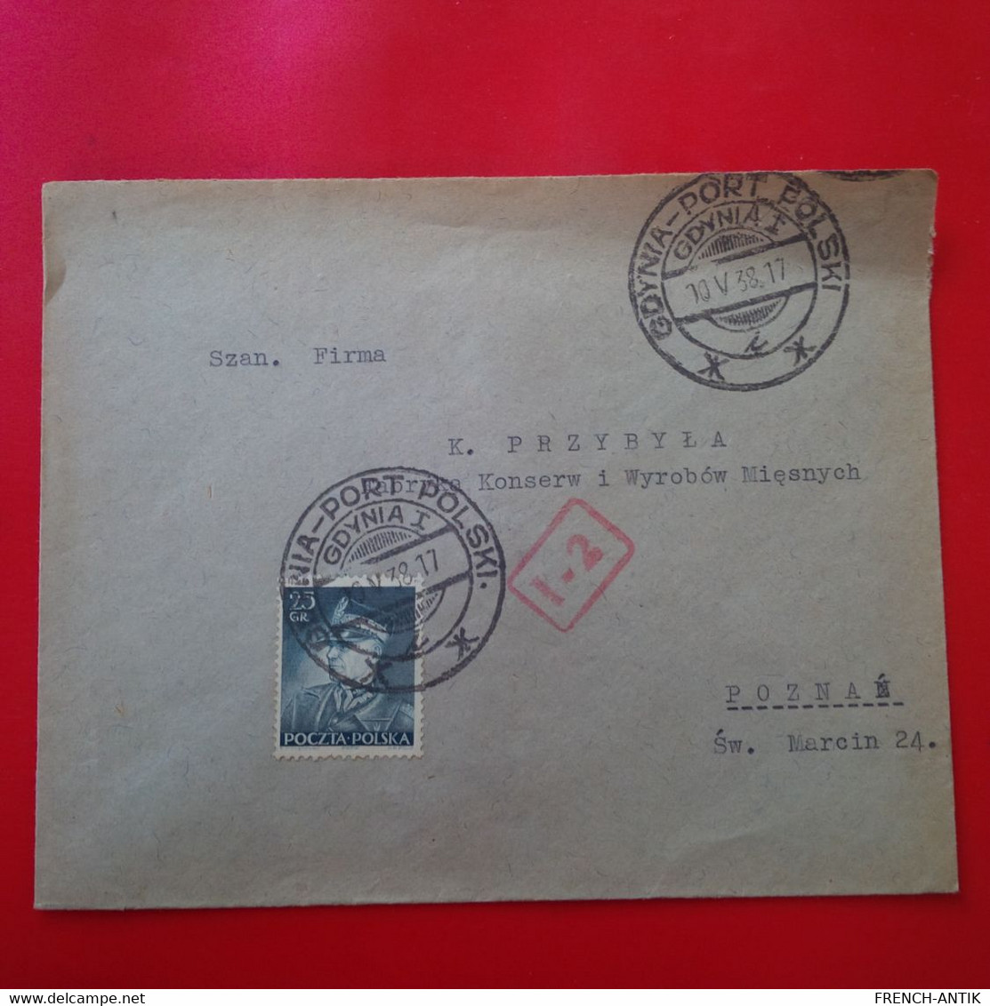LETTRE GDYNIA POUR POZNAN 1938 - Covers & Documents