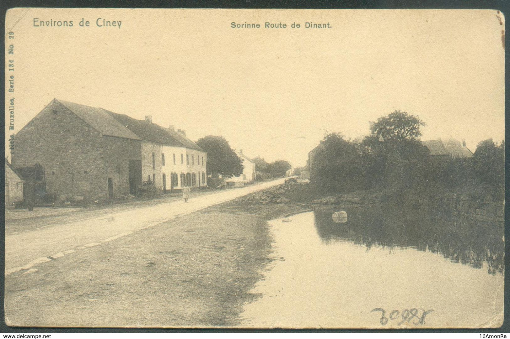 C.P. (CINEY - SORINNE Route De DINANT) Dc ARMY POST OFFICE 4 Déc. 1918 R.I. (expédiée De ROchefort) Vers Darlington Durh - Altri & Non Classificati