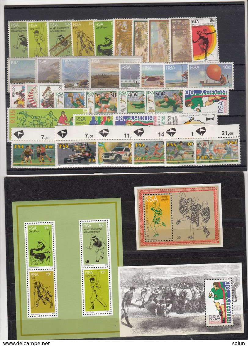 SOUTH AFRICA VARIOUS STAMPS SERIES BLOCKS MNH 1975 .... 1996 - Collections, Lots & Séries