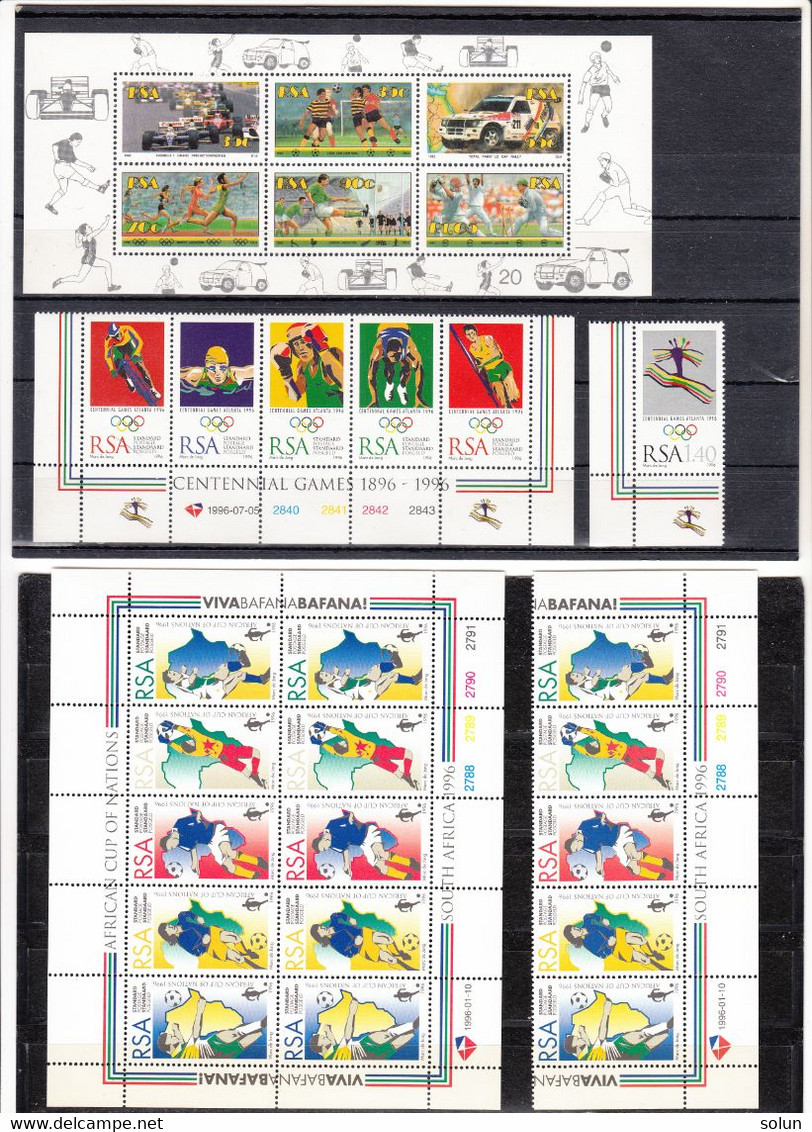 SOUTH AFRICA VARIOUS STAMPS SERIES BLOCKS MNH 1975 .... 1996 - Lots & Serien