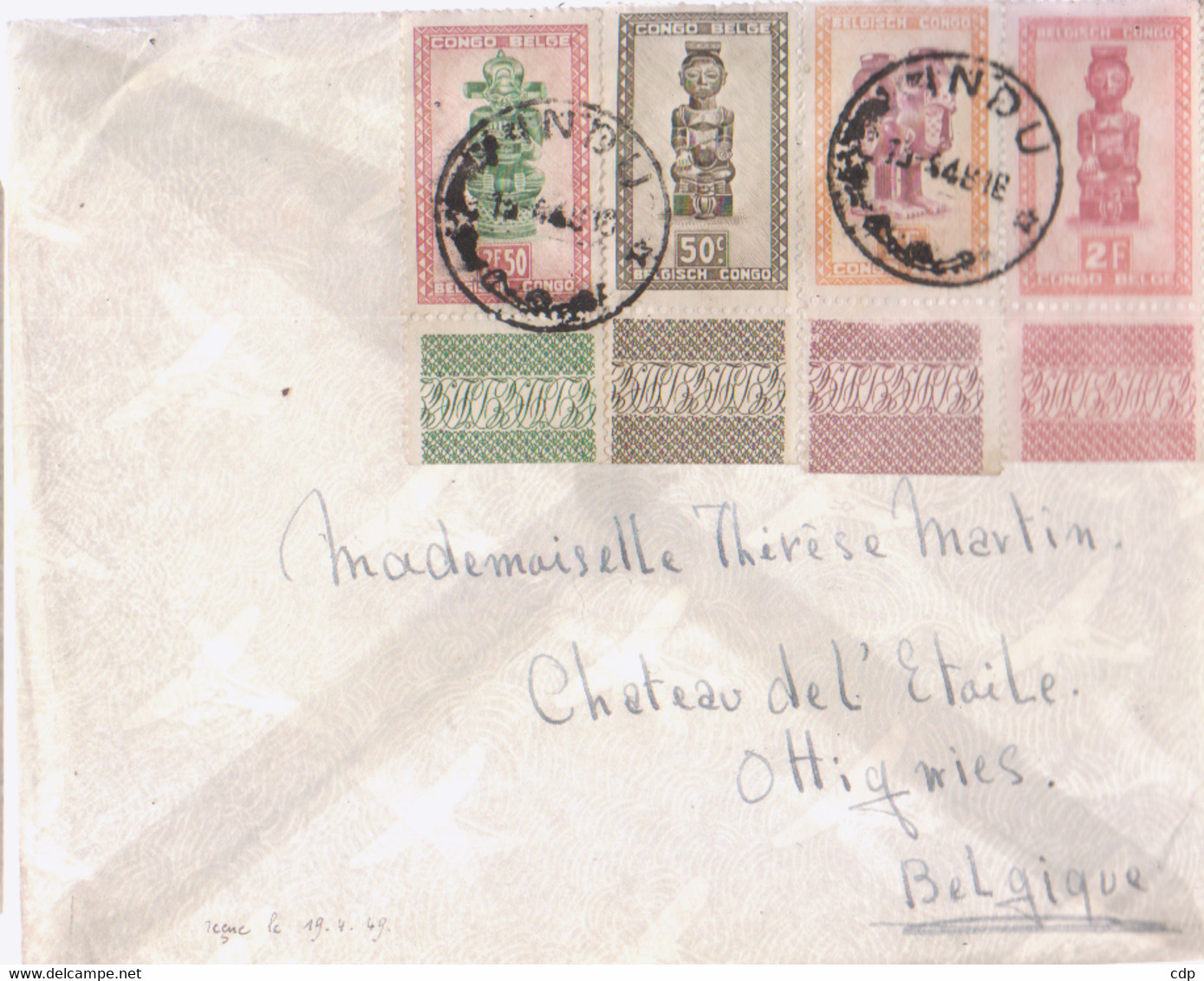 Belle Lettre Congo 1948 - Covers & Documents