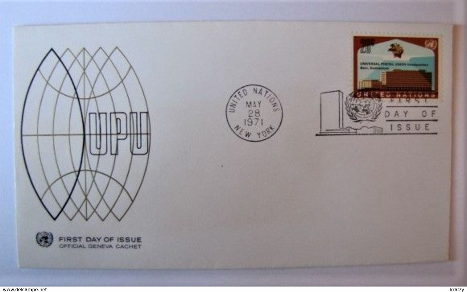 NATIONS UNIES - FDC  - U.P.U. - 1971 - Briefe U. Dokumente