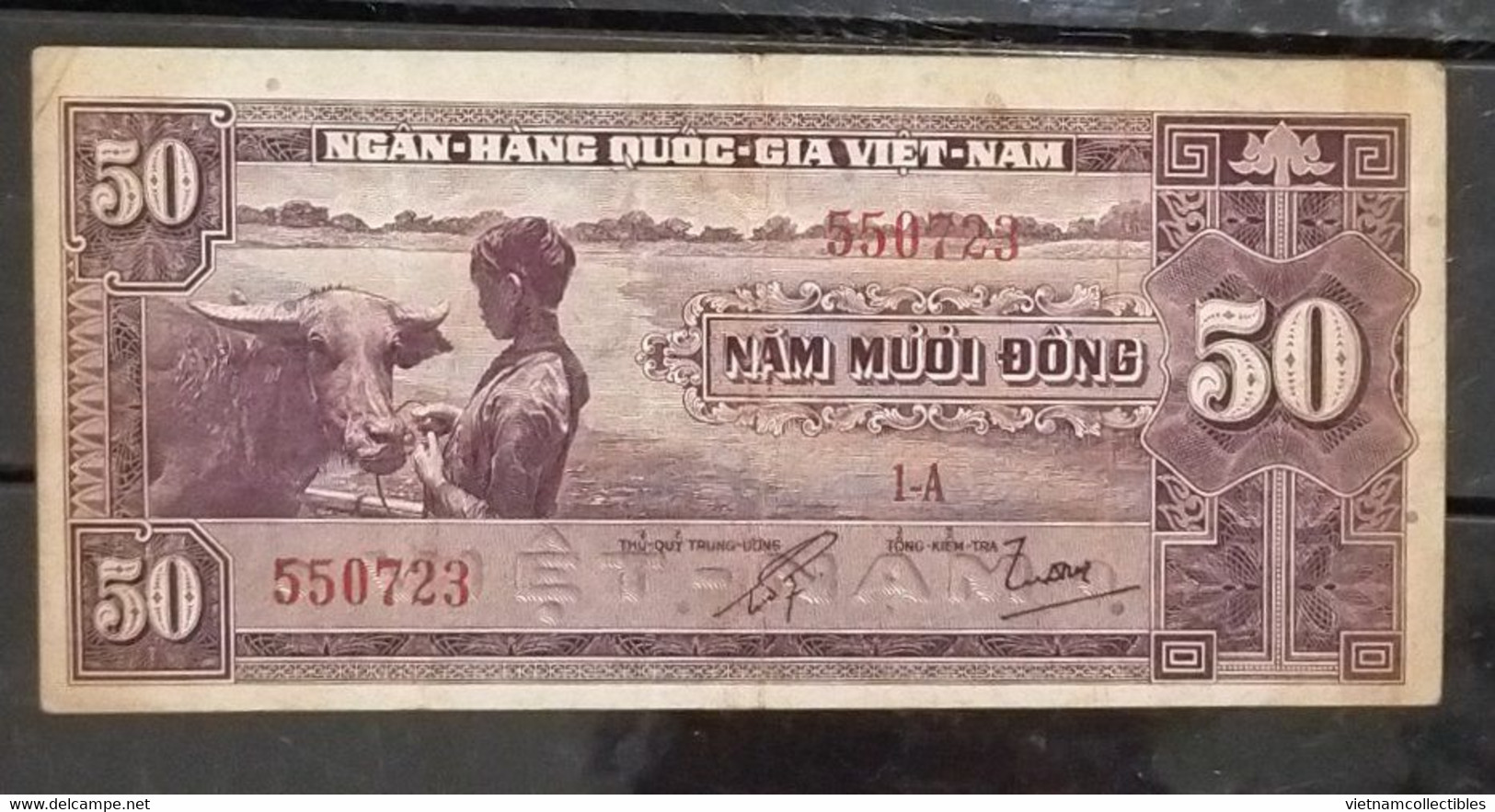 South Vietnam Viet Nam 50 Dong VF Banknote Note 1956 - Pick # 07 / 02 Photos - Viêt-Nam