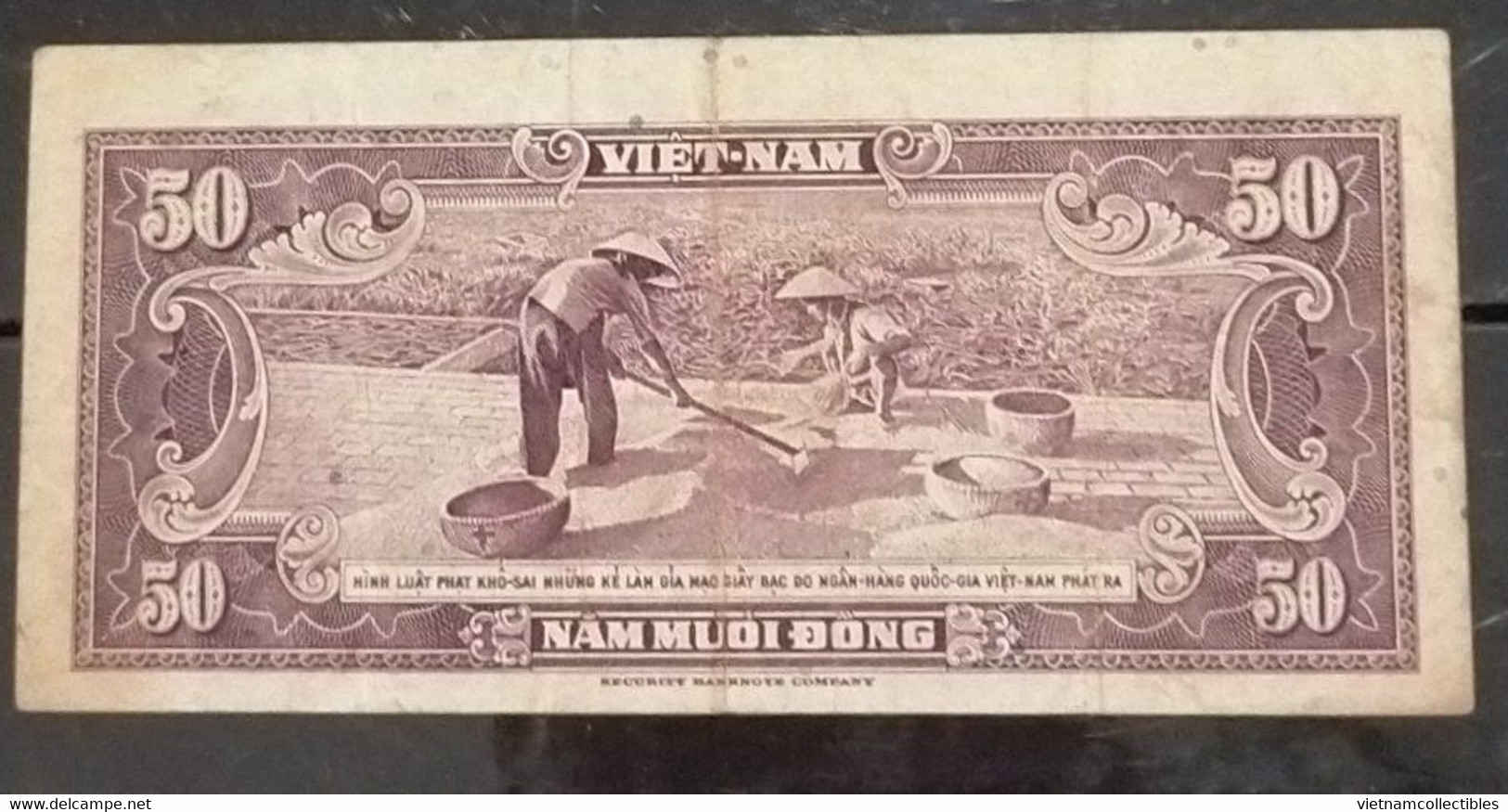 South Vietnam Viet Nam 50 Dong VF Banknote Note 1956 - Pick # 07 / 02 Photos - Viêt-Nam
