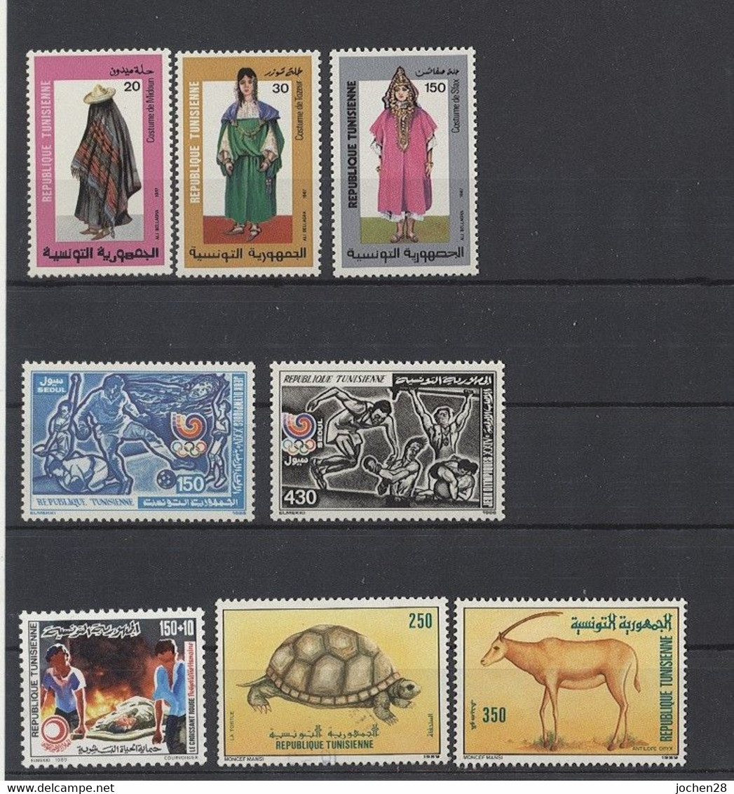 Tunesien Lot Aus 1987 - 1989  - Postfrisch - MNH - ** - Tunesien (1956-...)