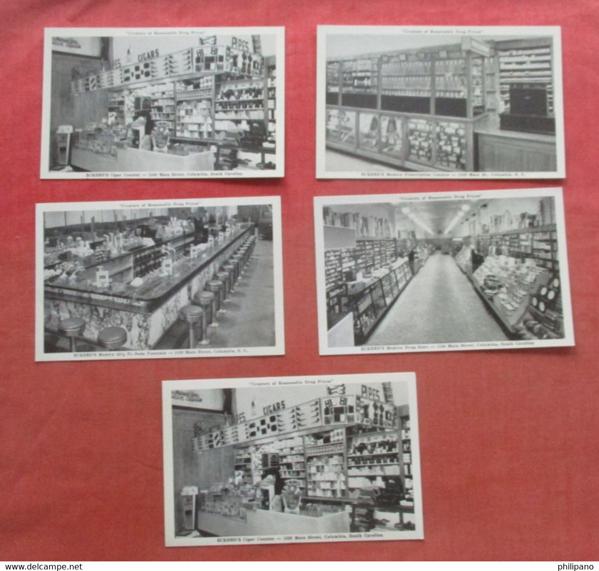 Lot Of 5 Cards---Interior Eckerd's   Drug Store   Columbia South Carolina > Columbia    Ref  5142 - Columbia