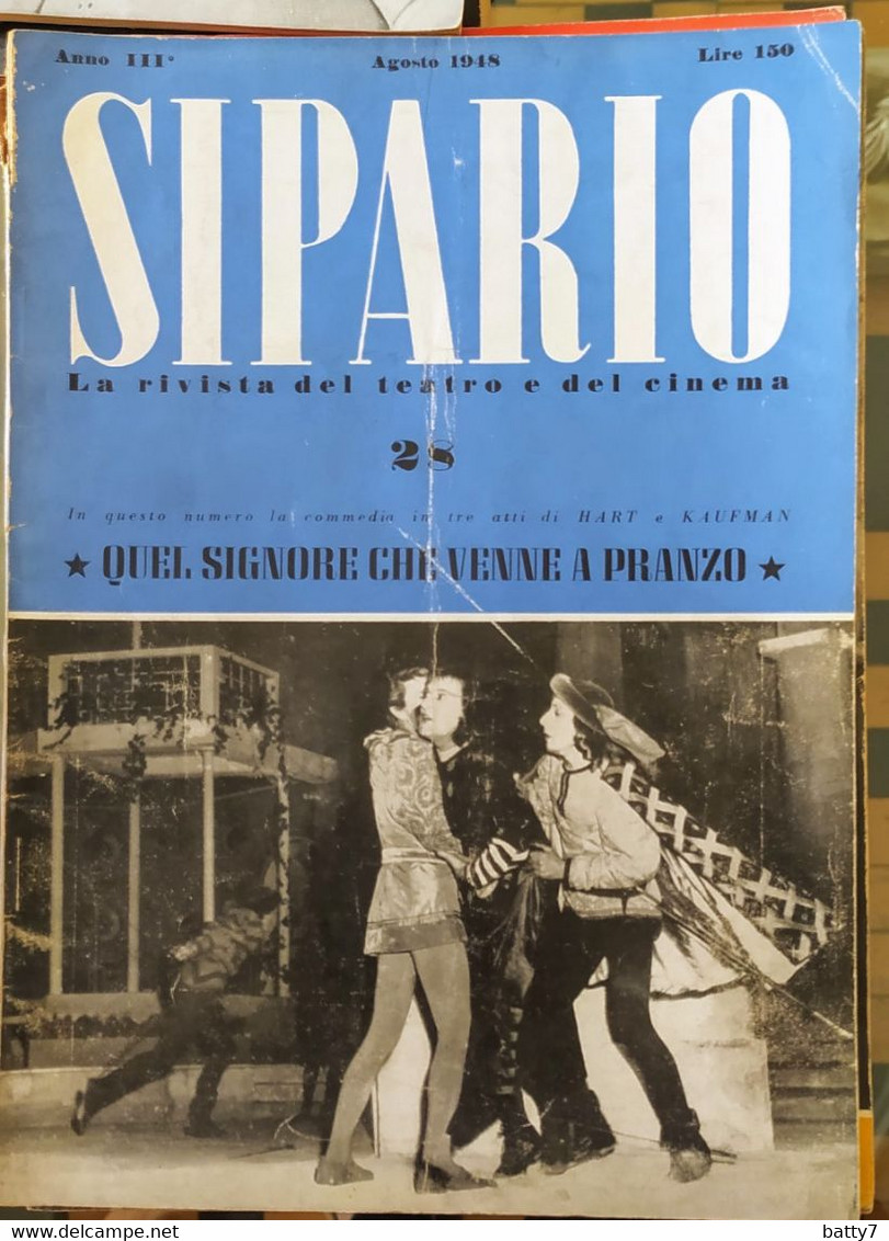 RIVISTA DI TEATRO E CINEMA - SIPARIO 1948 - CONDIZIONI DISCRETE - Film Und Musik