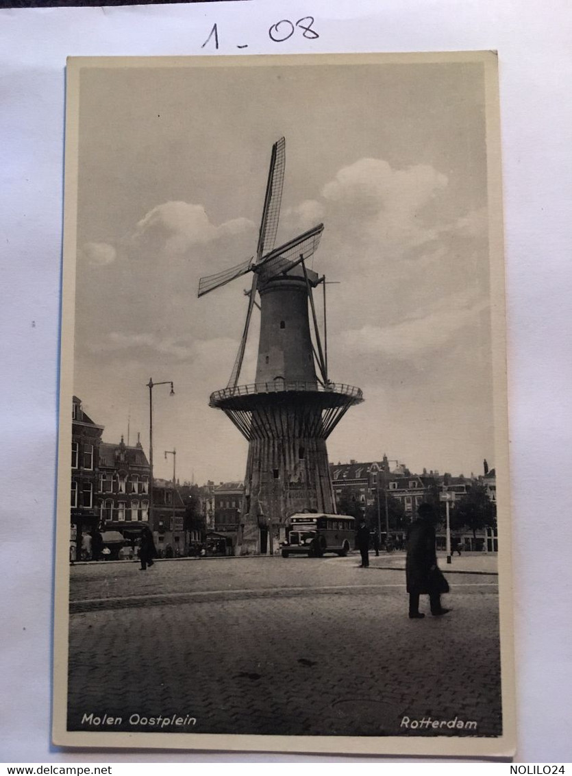 Cp, Rotterdam - Molen Oostplein ( Moulin)- Edition Rembrandt Utrecht, N° 124 (Lammerse, Hoofdsteeg) Pays Bas - Rotterdam
