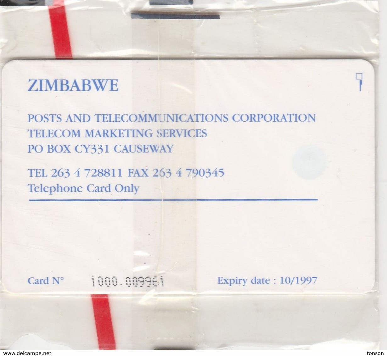 Zimbabwe, ZIM-01, $30, First Card, Cone Shaped Building, Mint In Blister, 2 Scans. - Zimbabwe