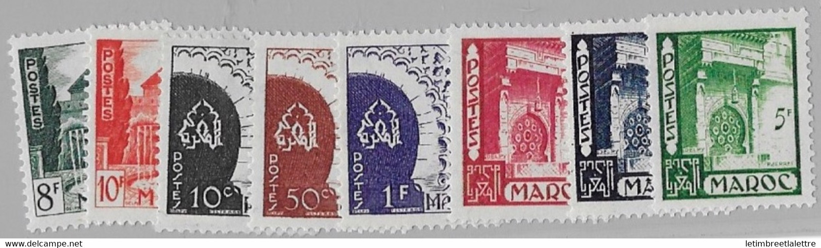 ⭐ Maroc - YT N° 277 à 284 ** - Neuf Sans Charnière - 1949 ⭐ - Neufs