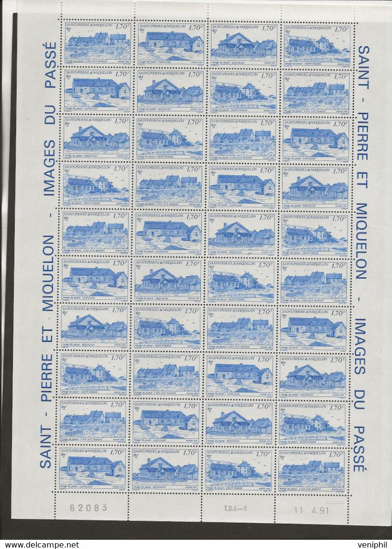 ST PIERRE ET MIQUELON  10 SERIES N° 537 A 544  EN FEUILLE - NEUF SANS CHARNIERE - COTE :88 €- ANNEE 1991 - Nuevos