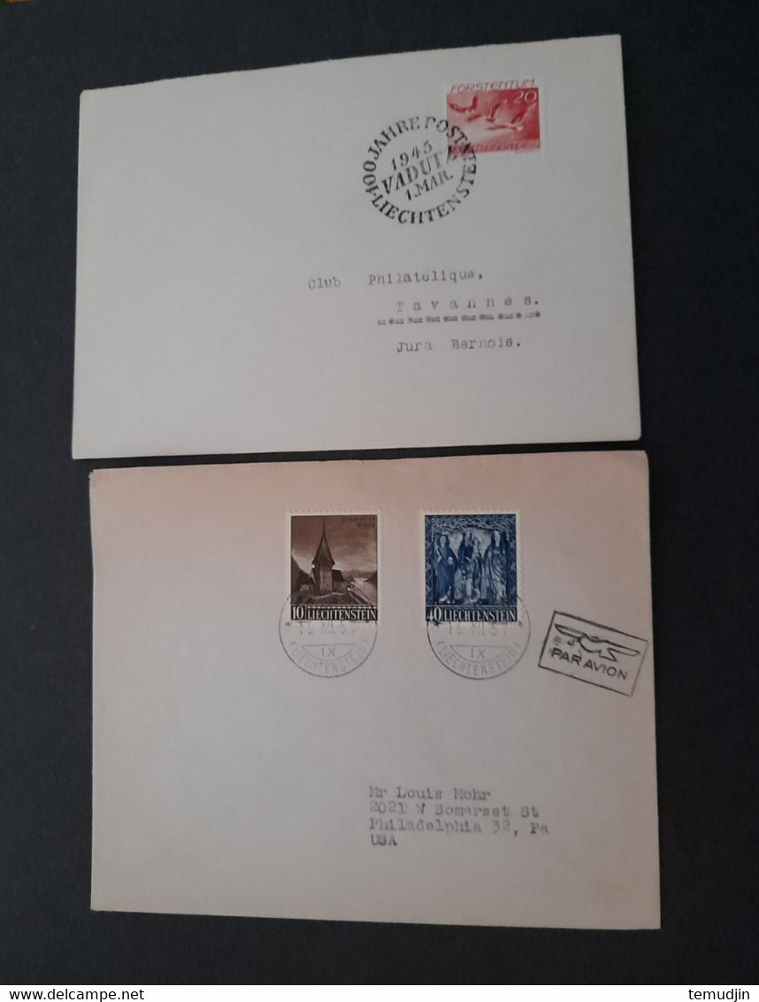 Liechtenstein 1939 à 1994: Lot De 16 Lettres - Lotes/Colecciones