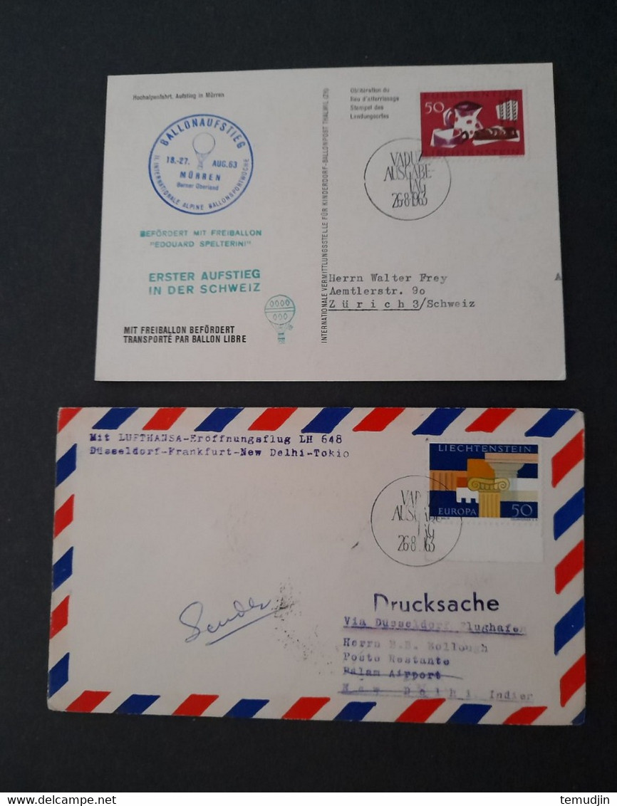 Liechtenstein 1939 à 1994: Lot De 16 Lettres - Sammlungen