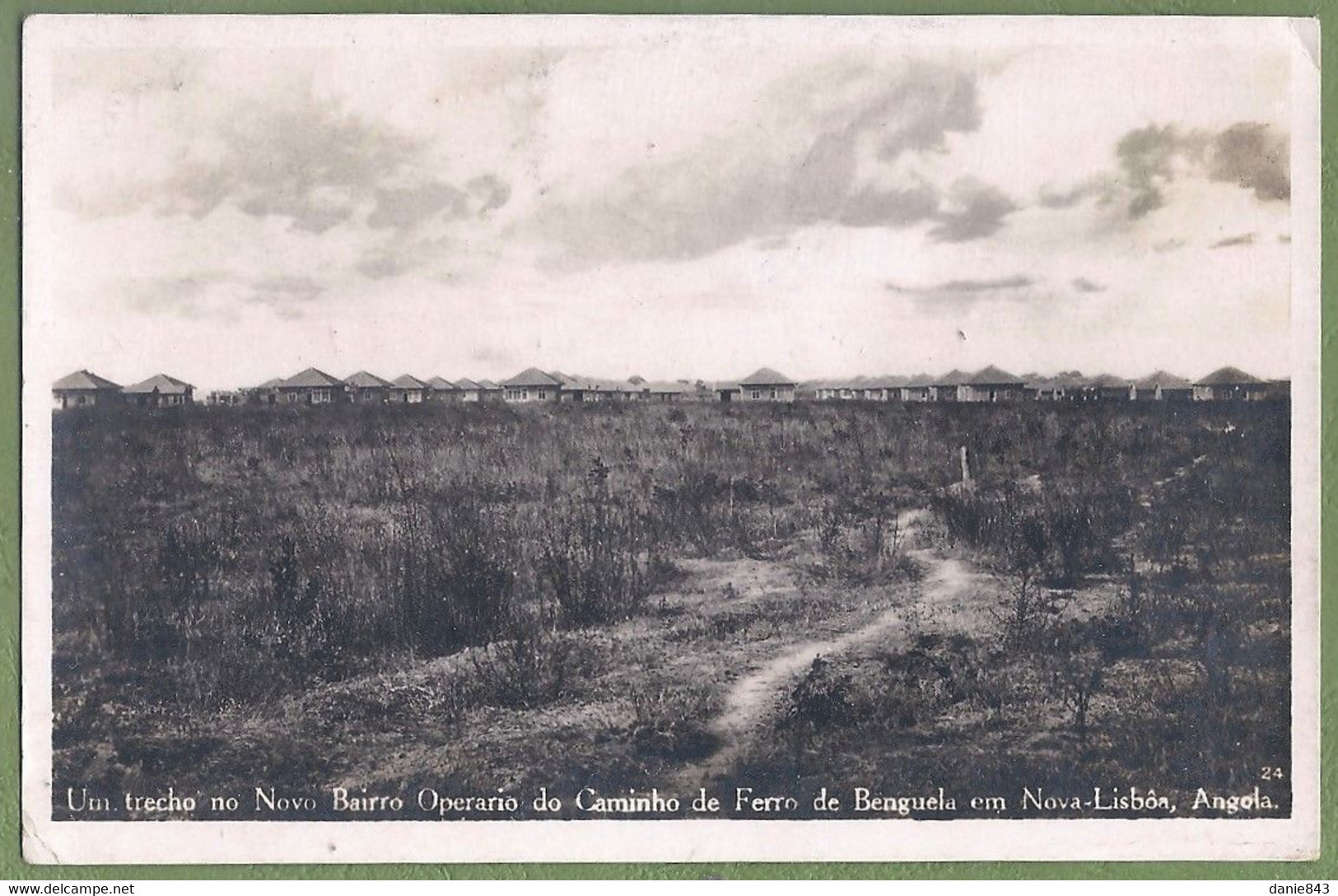 CPA Type Carte Photo - ANGOLA - NOVA-LISBÔA - Um Trecho No Novo Bairro Operario Do Caminho De Ferro De Benguela - Angola