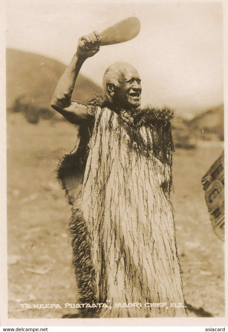 Real Photo Picture  Maori Chief With Chin Tattoo New Zealand . Tatouage Meton - Oceanía