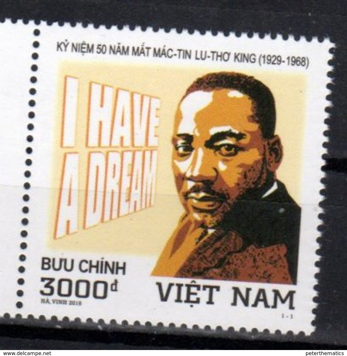 VIETNAM, 2018, MNH, MARTIN LUTHER KING ,1v - Martin Luther King