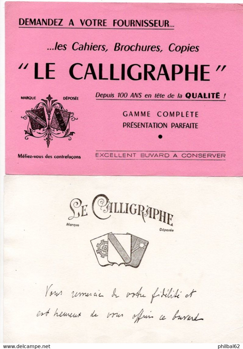 3 Buvards Le Calligraphe, Cahiers, Brochures, Copies. - Papelería