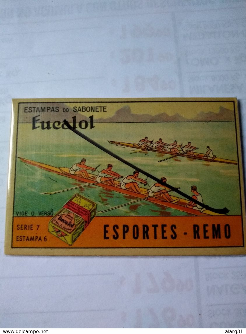 Rowing.remo.eucalol SOAP Cromo No Postcard.one Of The 1st.better Condition.series7 Number Six The 1953 Edition. - Rowing