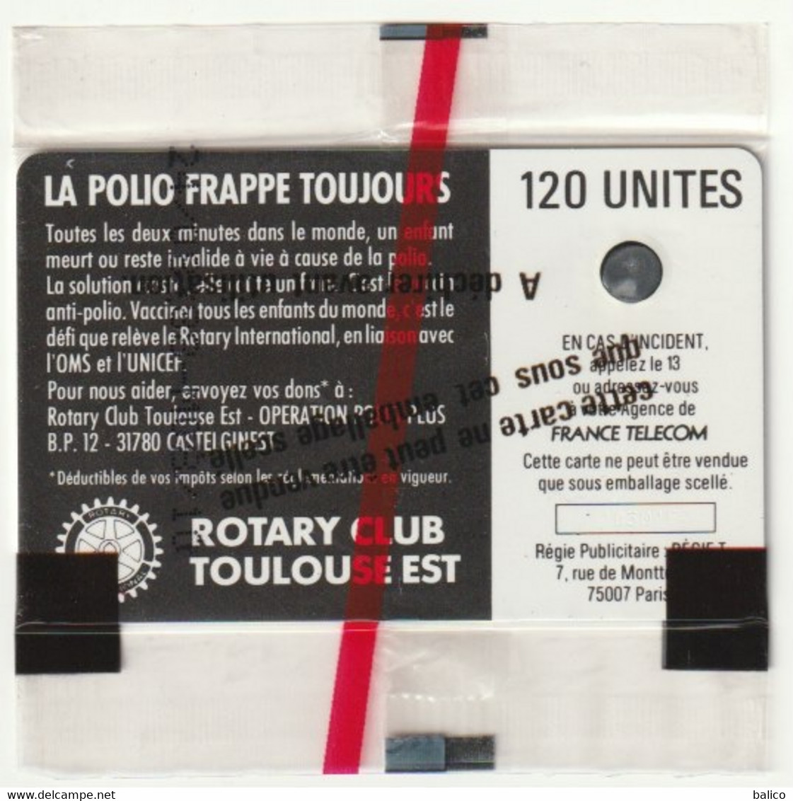 Polio - 120 Unités SC3 - Neuve Sous Blister - Réf, F28 - Côte 195 € / Argus 1999 - 1988