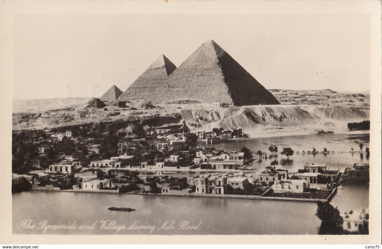 Egypte - Cairo Le Caire Pyramides - Pyramides De Gizehet Village - Inondations Du Nil - Flooding Of The Nile - Pyramiden