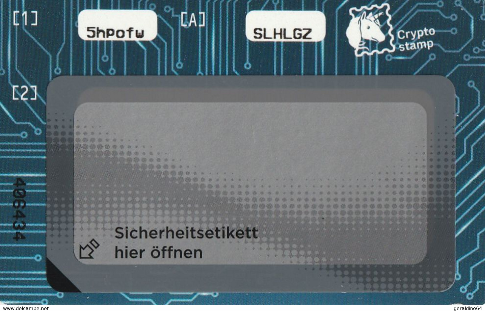 Österreich 2021 Crypto Stamp 3.0 Wal Virtuelle Farbe Grün ** Postfrisch Code: 5hpofw - Unused Stamps