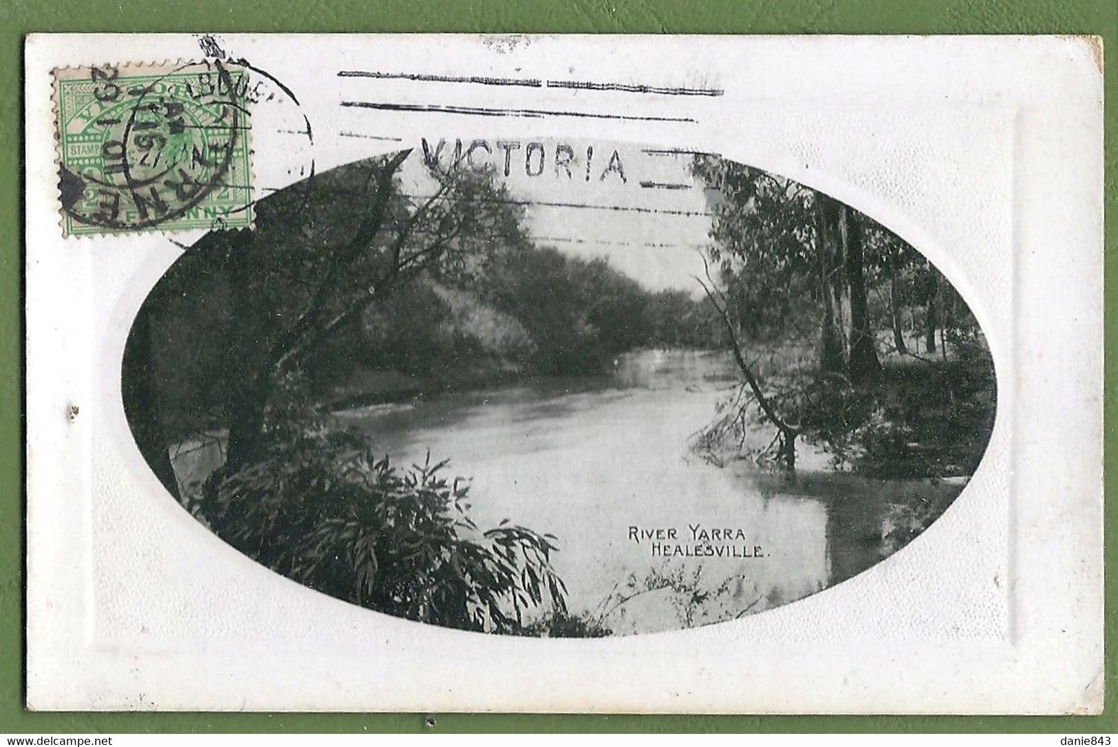 CPA Image Vernie Encadrement Gaufré - AUSTRALIE - HEALESVILLE - RIVER YARRA - édition Marlborough Art Séries - Andere & Zonder Classificatie