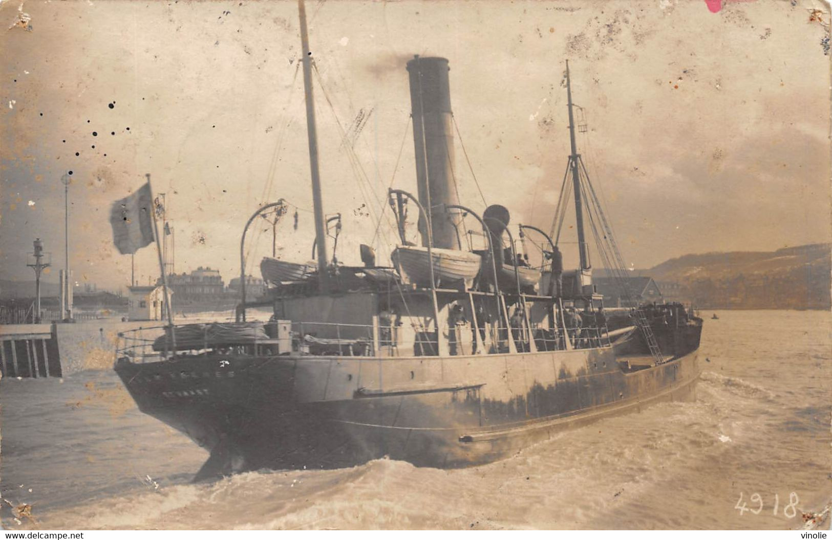 PIE-TPL-21-2404 : BATEAU DE PECHE LES DEUX FRERES CARTE-PHOTO - Cherbourg