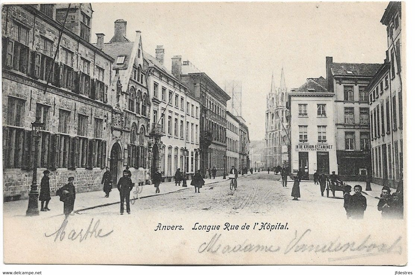 CP Anvers Longue Rue De L'Hôpital Met Karretje. Estaminet De Kroon - Stabrök