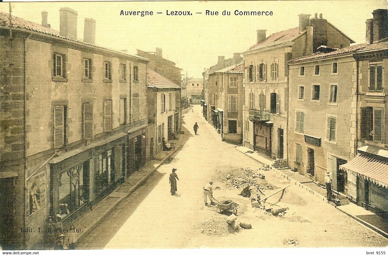 63 REHABILITATION DE LA RUE DU COMMERCE TRAVAUX DEVANT LA BOUTIQUE DE DUCHER ENVOI DU 99 REGIMENT TERRITORIAL 20 éme COM - Lezoux