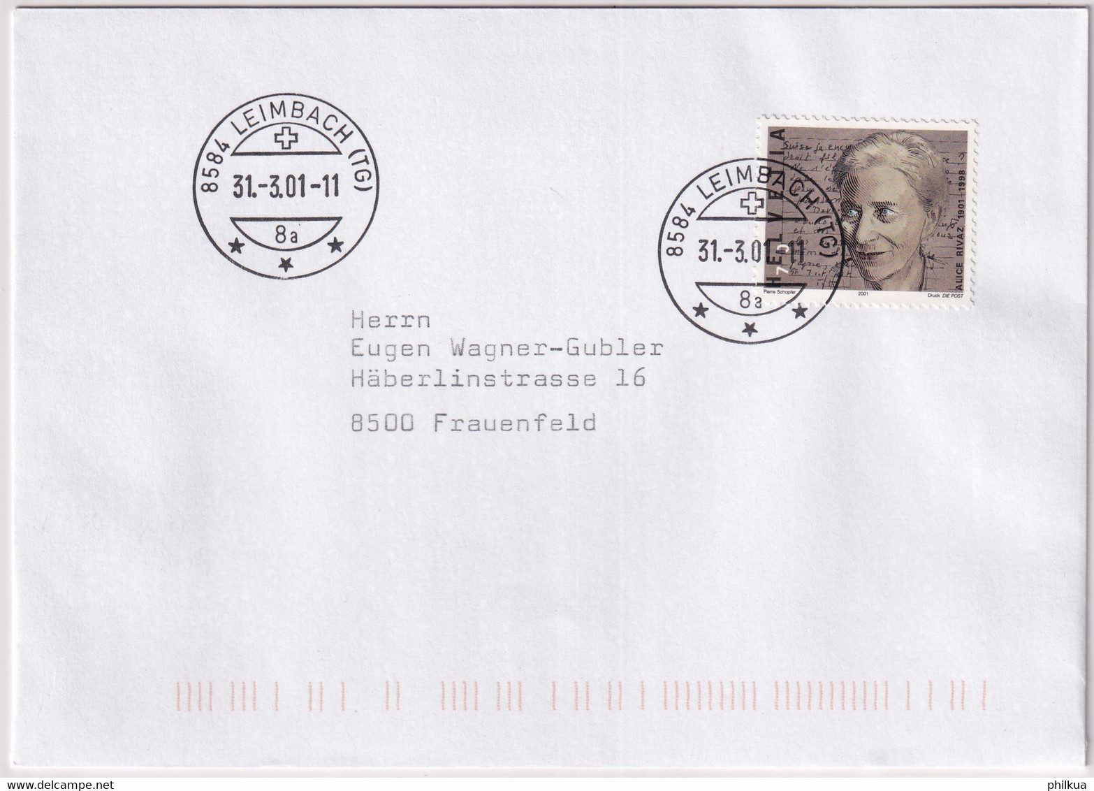 1015 Auf Brief Mit Letzttagstempel Poststelle LEIMBACH (TG) - Covers & Documents