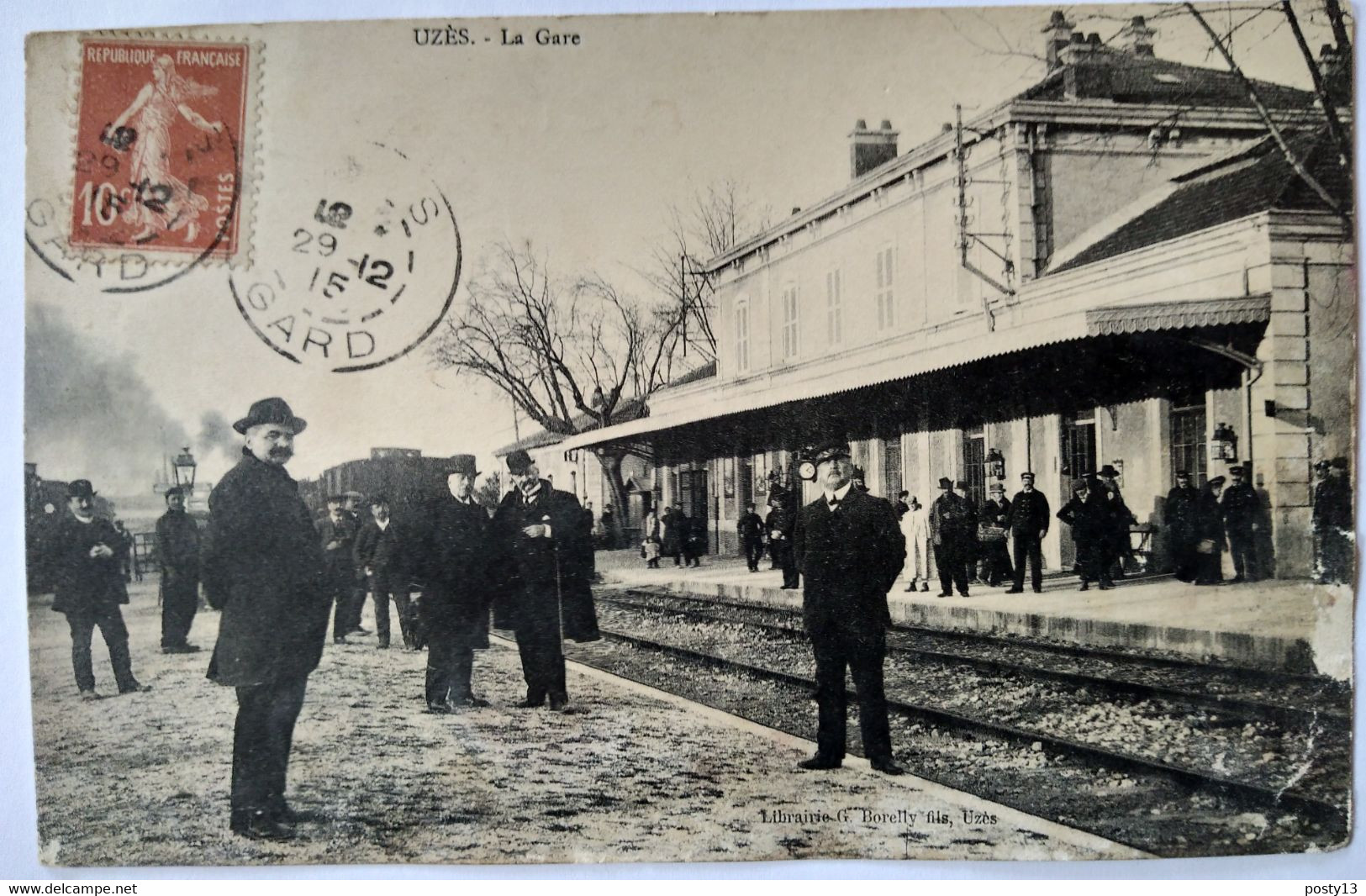 CPA UZÈS (30) - LA GARE - 1915 - État Correct - Uzès