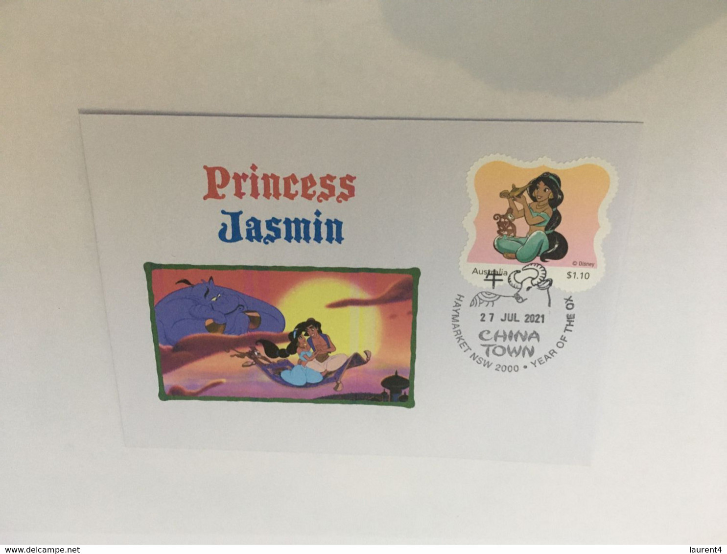 9-9-2021 - Australia - Disney Princess (Jasmin) - 1 Presetation Folder + 1 FDI 27 July 2021 Cover - Presentation Packs