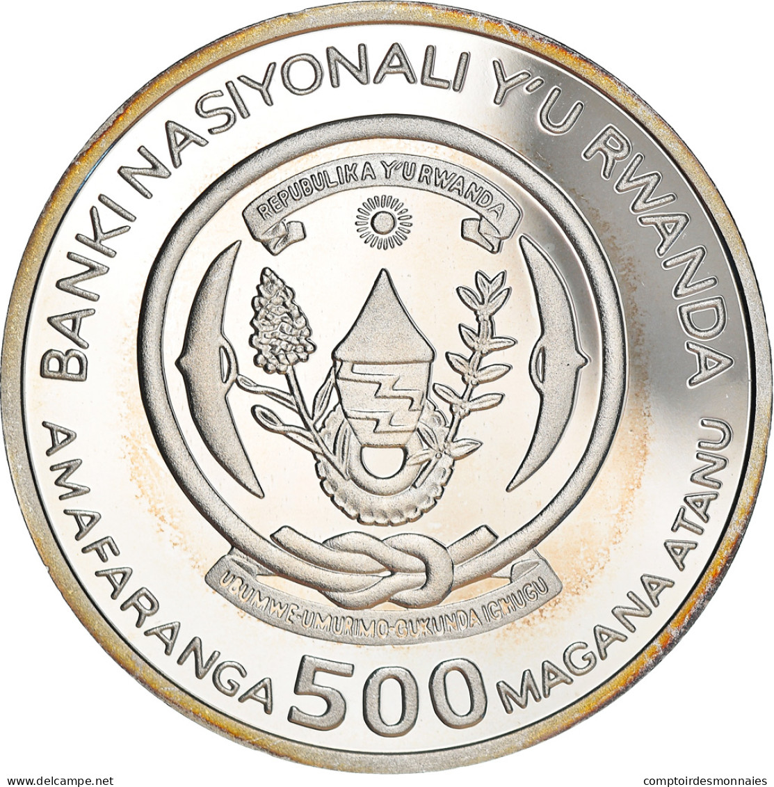 Monnaie, Rwanda, Jeux Olympiques Pékin 2008, 500 Francs, 2006, BE, FDC, Argent - Rwanda