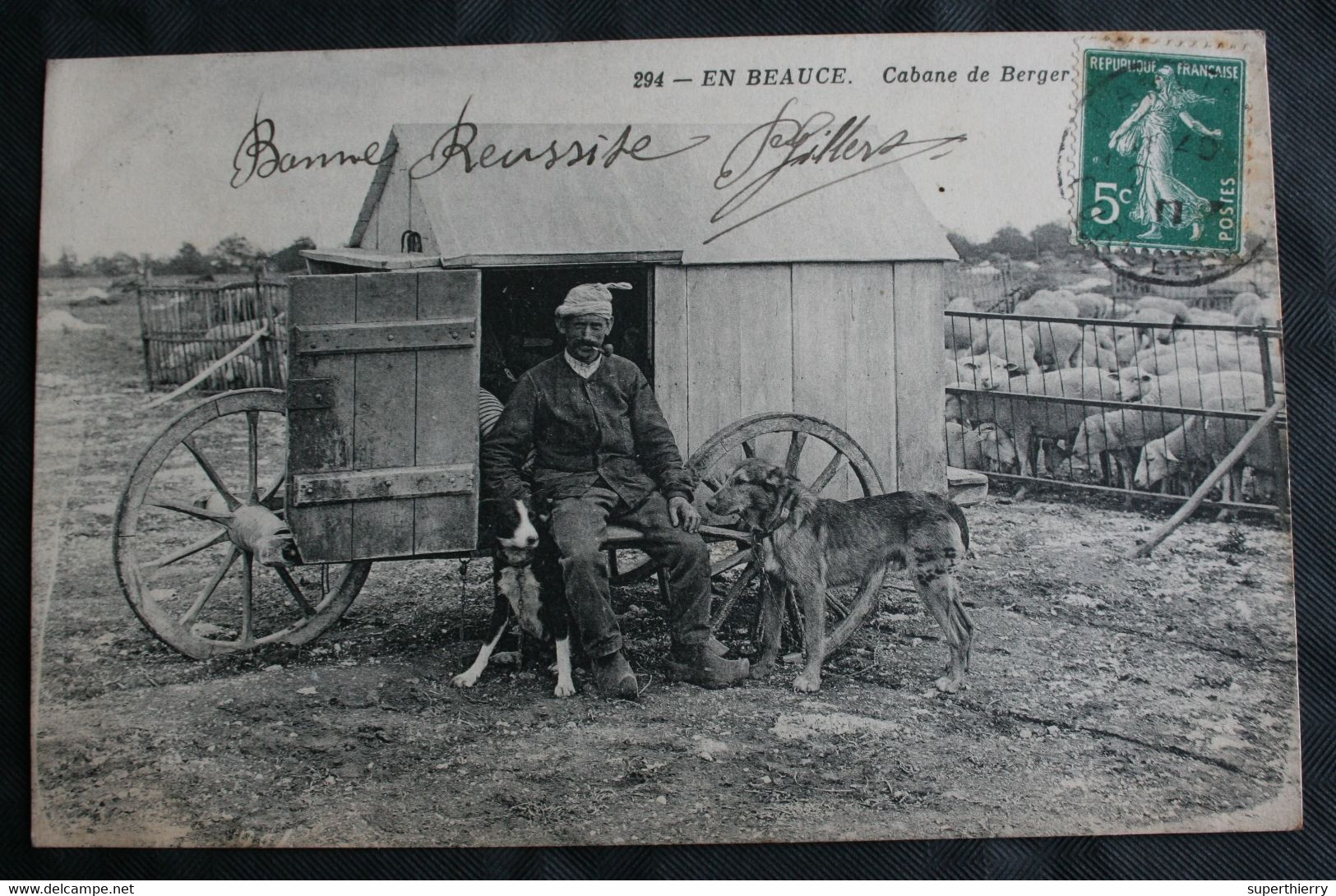 CPA Loiret - Beauce - 294. Cabane De Berger – Moutons Chiens – Animée – A Voyagé. - Other & Unclassified