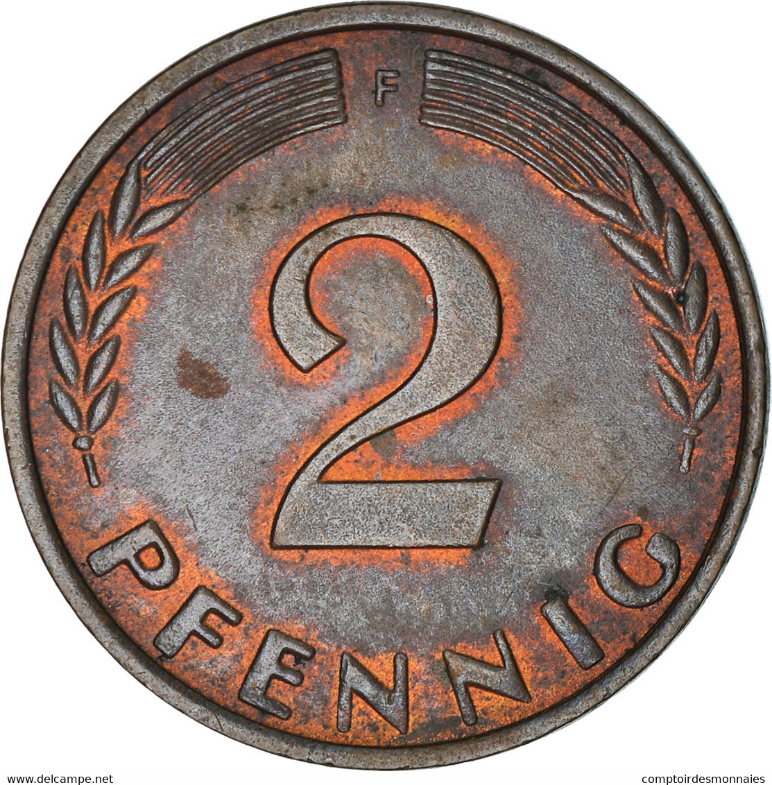 Monnaie, République Fédérale Allemande, 2 Pfennig, 1966, Stuttgart, TB - 2 Pfennig