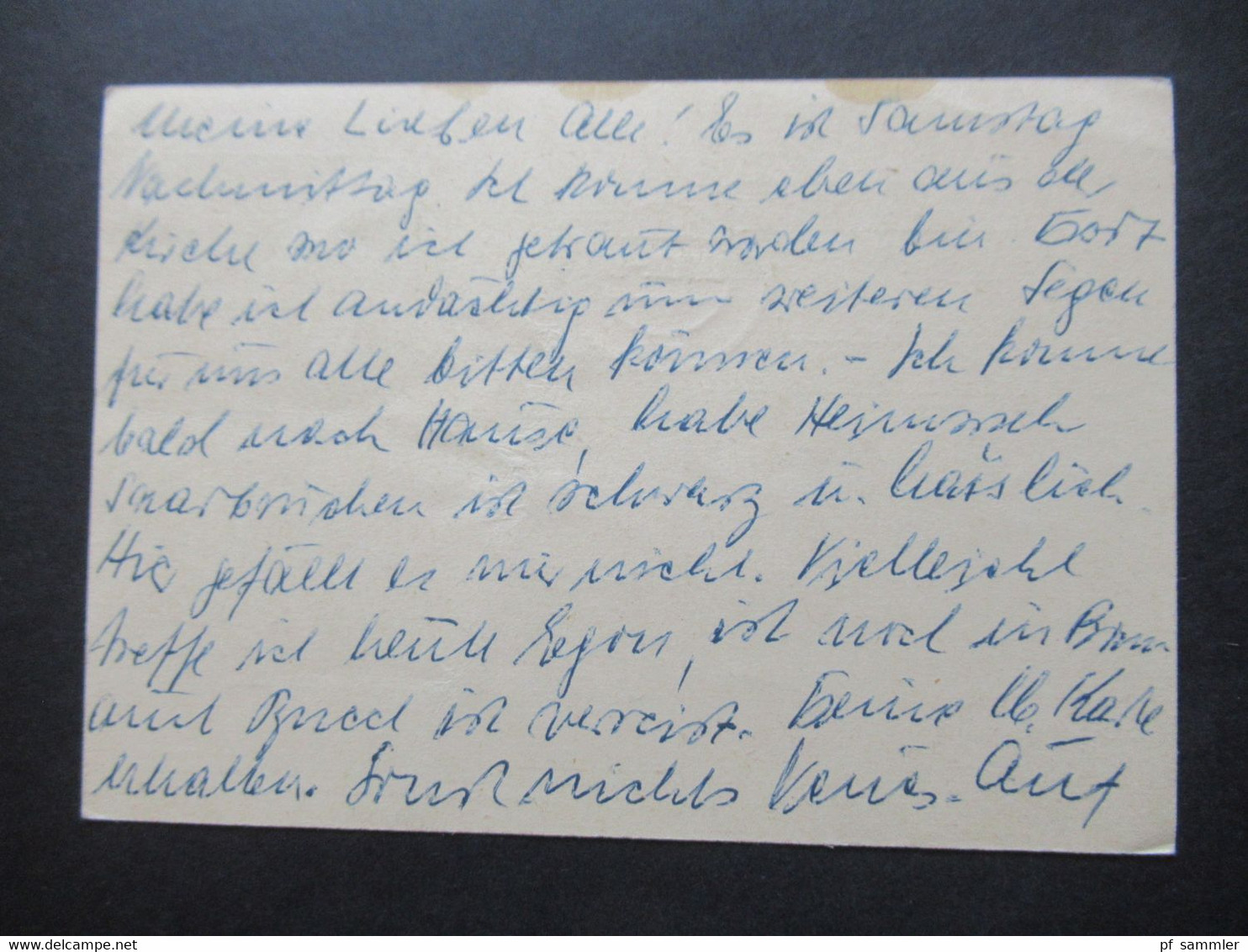 Saarland 1957 Ganzsachen P 41 ungültig / beanstandet mit Nachporto / roter Stempel Ra1 Nachgebühr f und T nach München