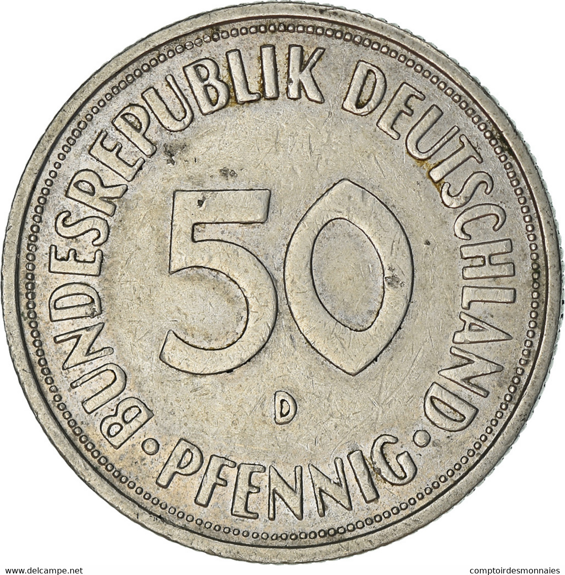 Monnaie, République Fédérale Allemande, 50 Pfennig, 1950, Munich, TB+ - 50 Pfennig