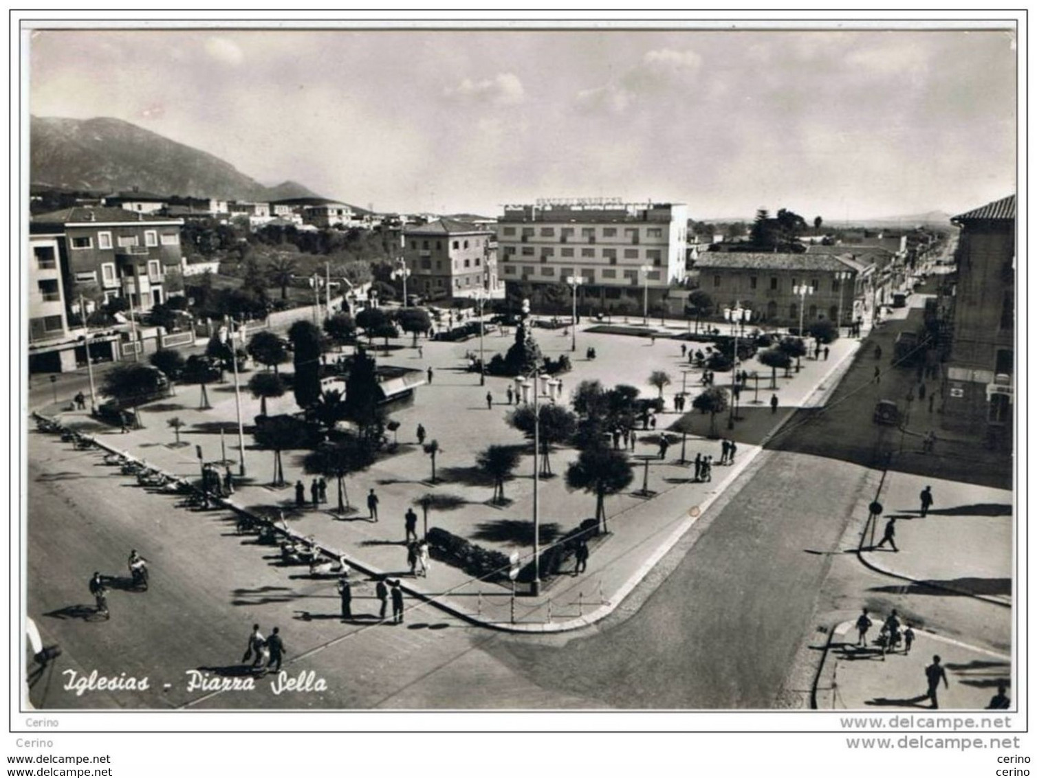 IGLESIAS:  PIAZZA  SELLA  -  CENNO  DI  PIEGA  -  FOTO  -  FG - Iglesias