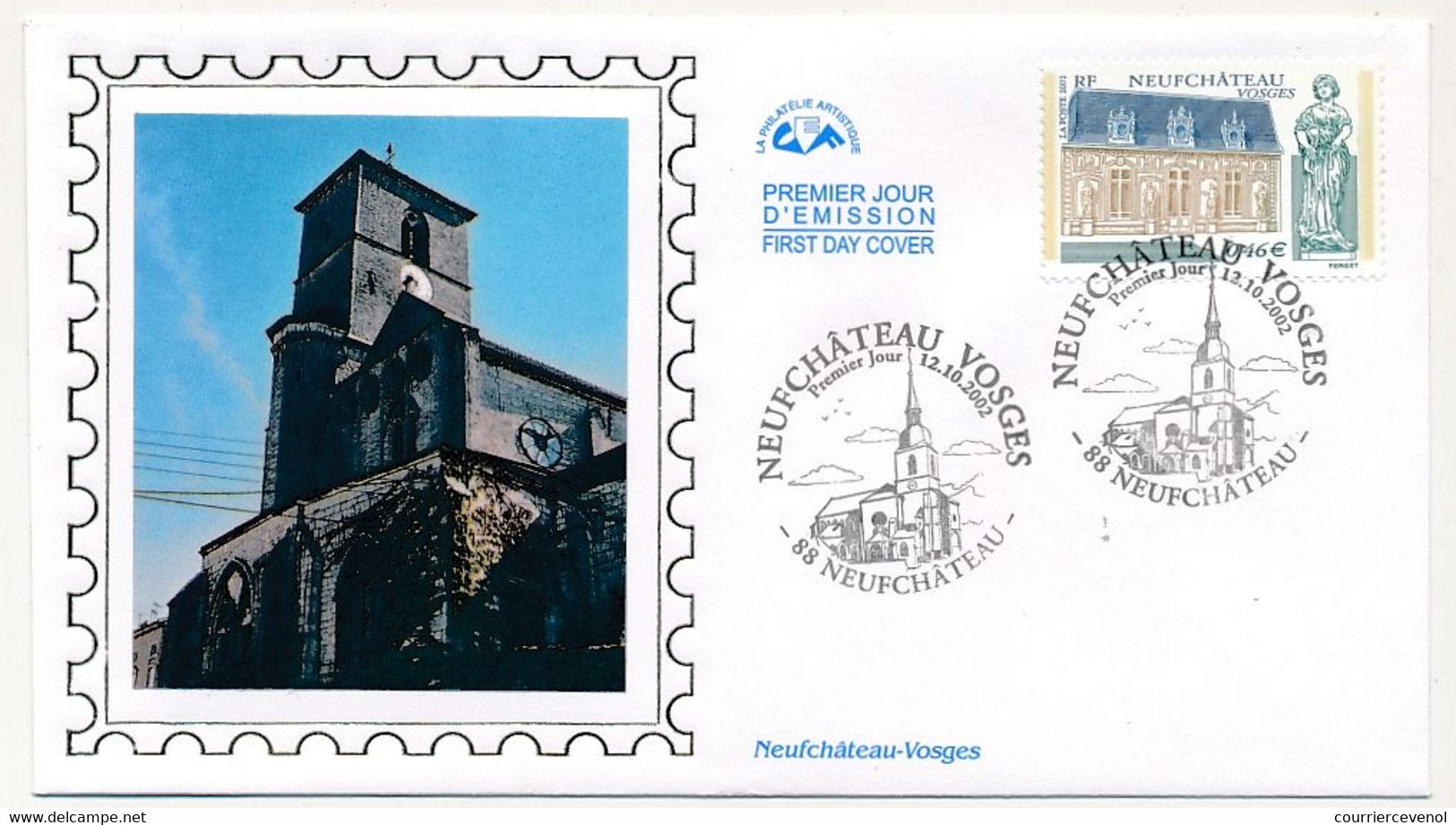 FRANCE - 1 Env FDC Soie - NEUFCHATEAU (Vosges) - 12/10/2002 - - 2000-2009