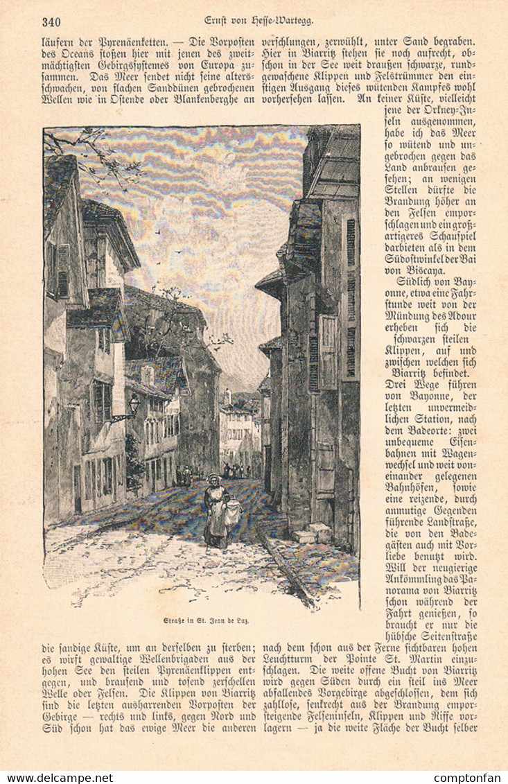 A102 880 - Hesse-Wartegg Seebäder Biarritz Trouvillle Artikel Mit 20 Bildern 1885 !! - Autres & Non Classés