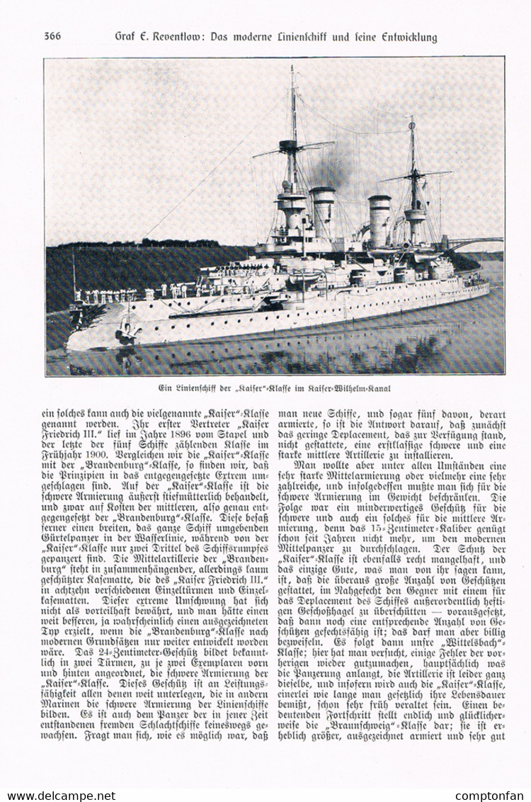 A102 906 Modernes Linienschiff Panzerschiff Artikel Mit 6 Bildern 1904 !! - Autres & Non Classés