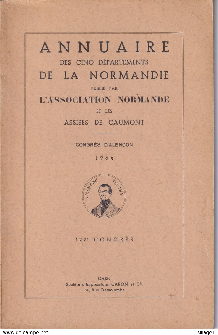 Alençon Autheuil (Orne 61)  Annuaire Des Cinq Départements De La Normandie Congrès D'Alençon 1964 Falaise (Calvados 14) - Normandie