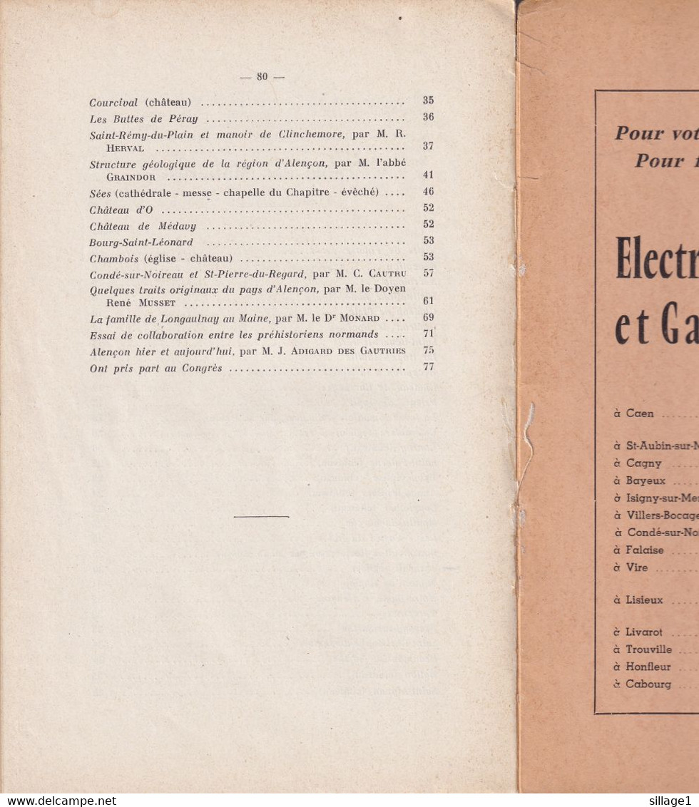 Alençon Autheuil (Orne 61)  Annuaire Des Cinq Départements De La Normandie Congrès D'Alençon 1964 Falaise (Calvados 14) - Normandie