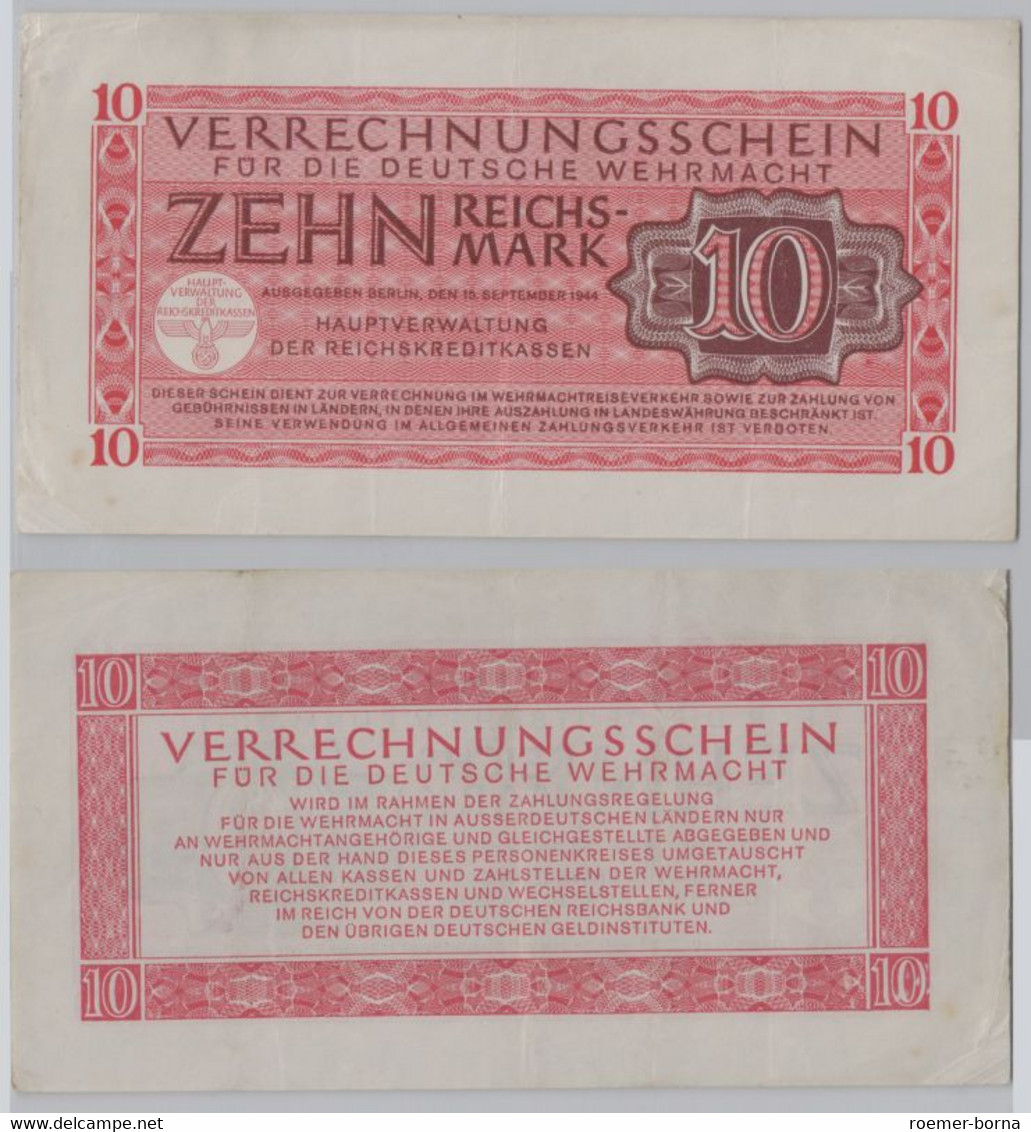 10 Reichsmark Verrechnungsschein Für Die Deutsche Wehrmacht 1944 Ro.513 (148766) - Sonstige & Ohne Zuordnung