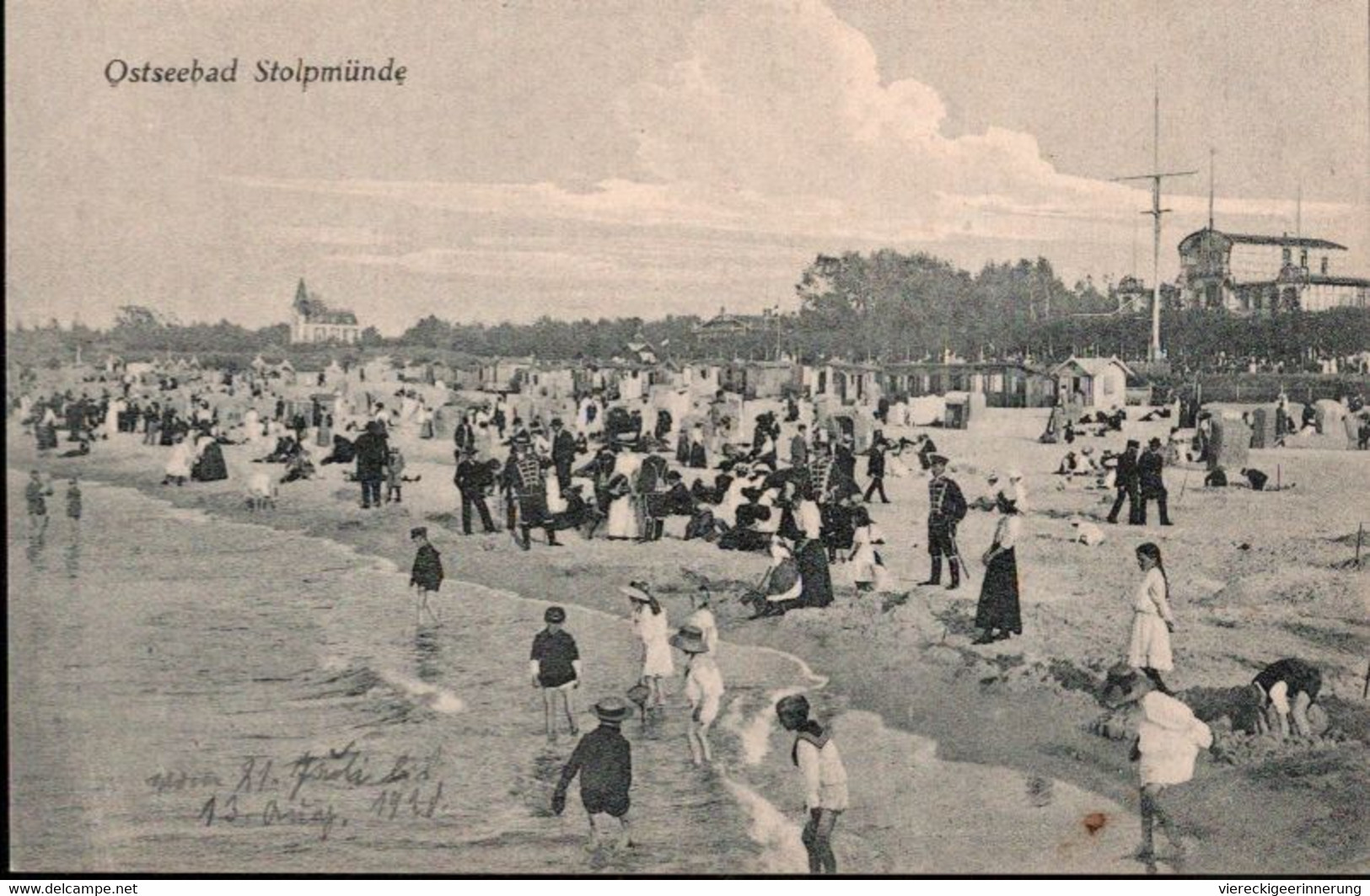 ! Alte Ansichtskarte Stolpmünde In Pommern, Strand - Pommern
