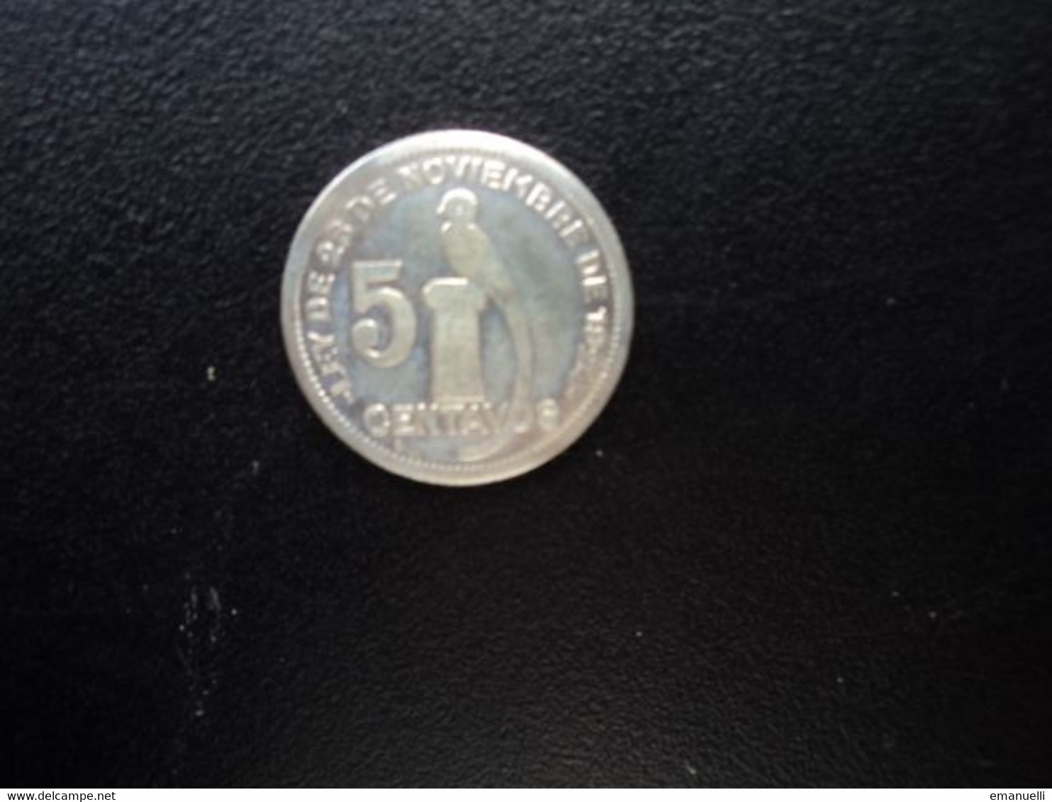 GUATEMALA * : 5 CENTAVOS   1928    KM 238.2      TB+  **