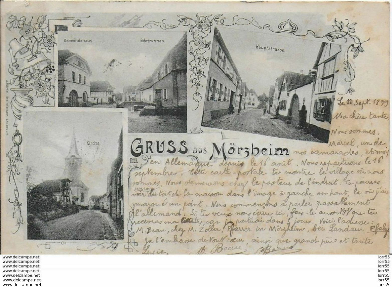 GRUSS AUS MORZHEIM - KIRCHE -GEMEINDEHAUS-HAUPTSRASSE - Other & Unclassified